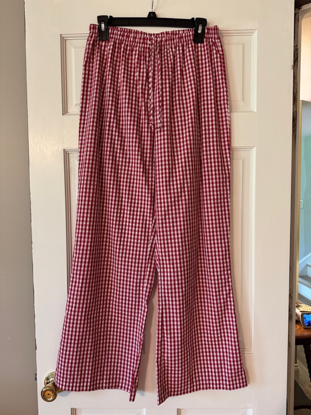 Red & White Gingham Lounge Pants